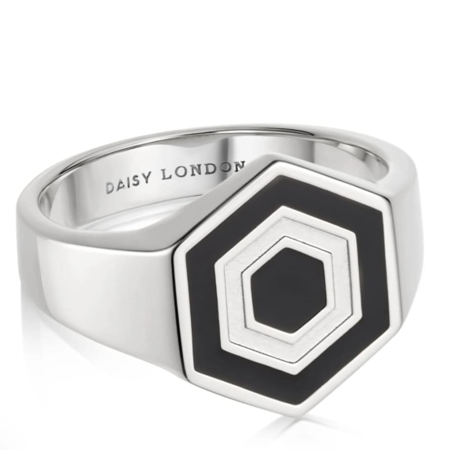 Daisy London Hexagon Palm Signet Ring