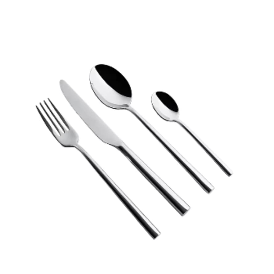 Knindustrie 800 Shiny Cutlery Set - 24 Pieces, 6 Place Setting