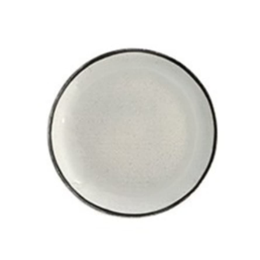 Mos Portugal Rim Dinner Plates - Grey W/ Black  - set of 4 