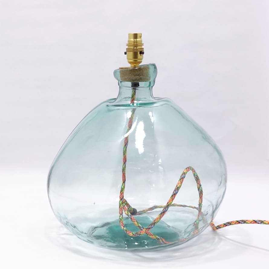 Jarapa Simplicity Recycled Glass 39cm Lamp Base - Natural