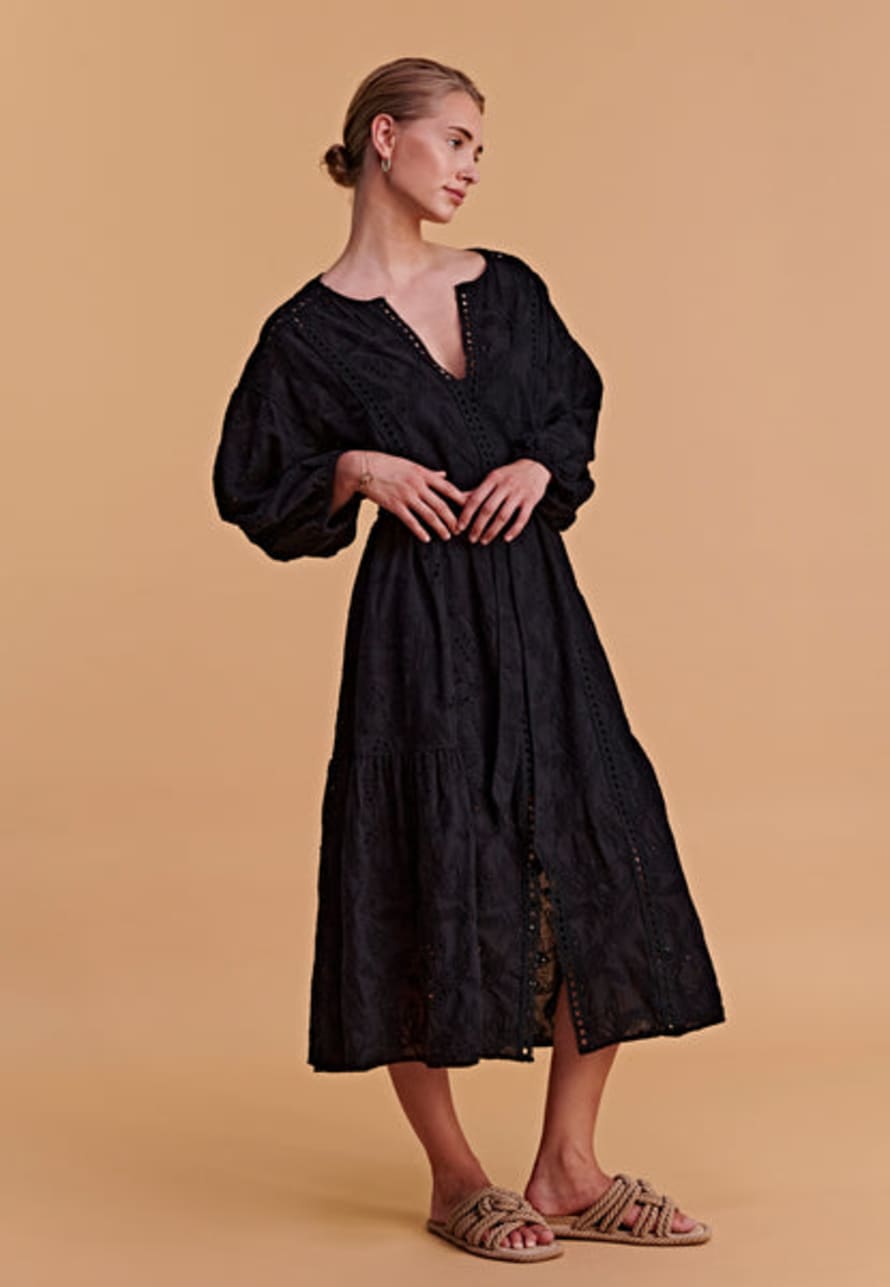 Trouva: Samothraki Midi Dress - Black