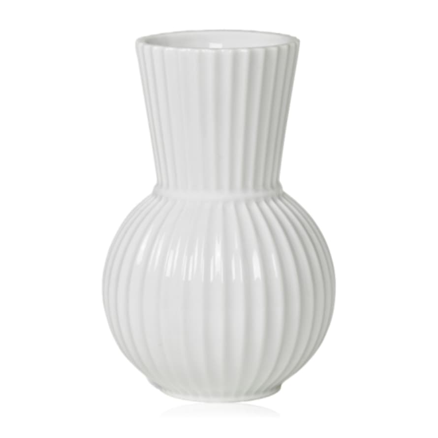 Lyngby Porcelaen Tura Vase White Porcelain 18cm