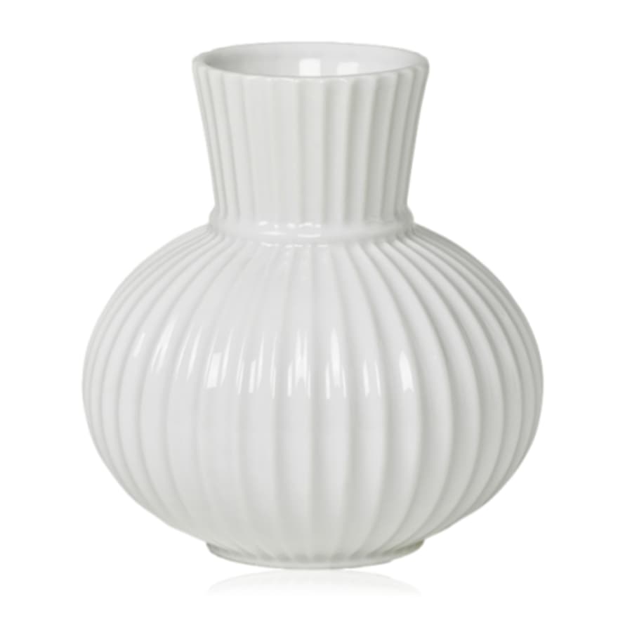 Lyngby Porcelaen Tura Vase White Porcelain 14.5cm
