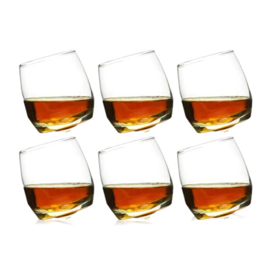Sagaform Set of Six Rocking Whisky Glasses
