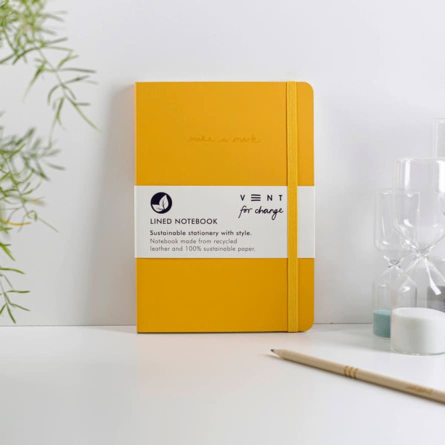 VENT for change Releather & Sustainable A5 Make A Mark Notebook - Yellow