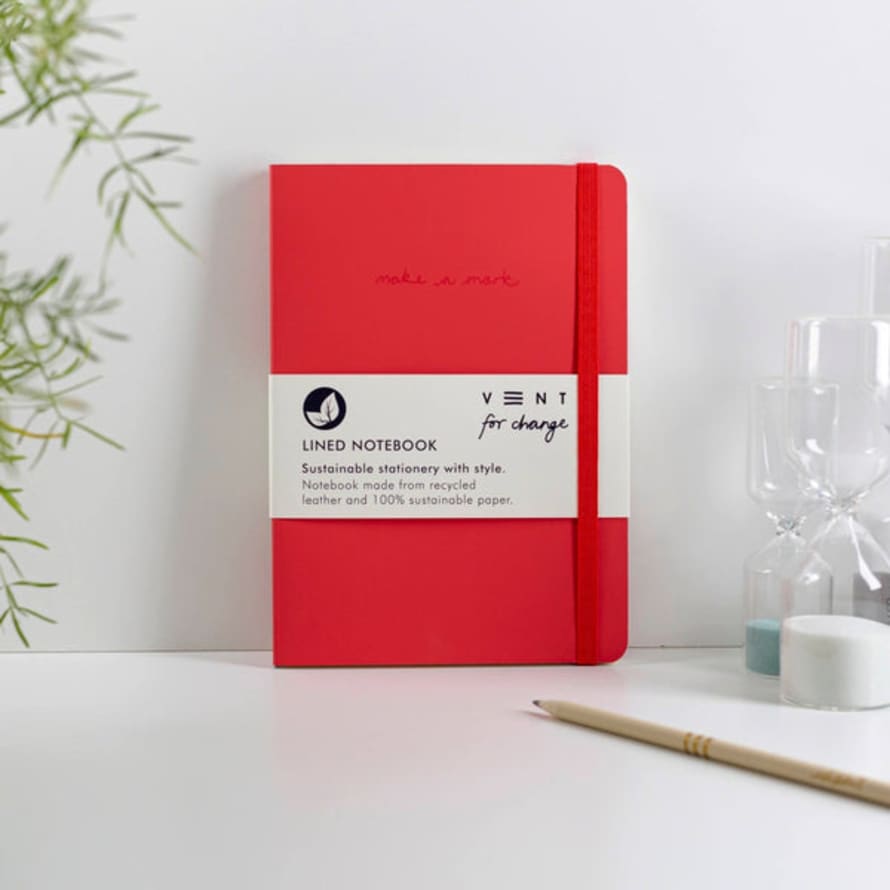VENT for change Releather & Sustainable A5 Make A Mark Notebook - Red