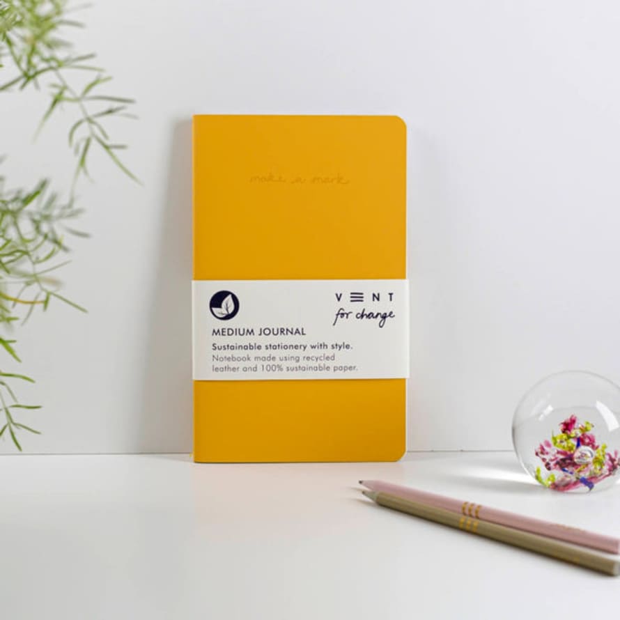 VENT for change Releather &  Sustainable Make A Mark Medium Journal - Yellow