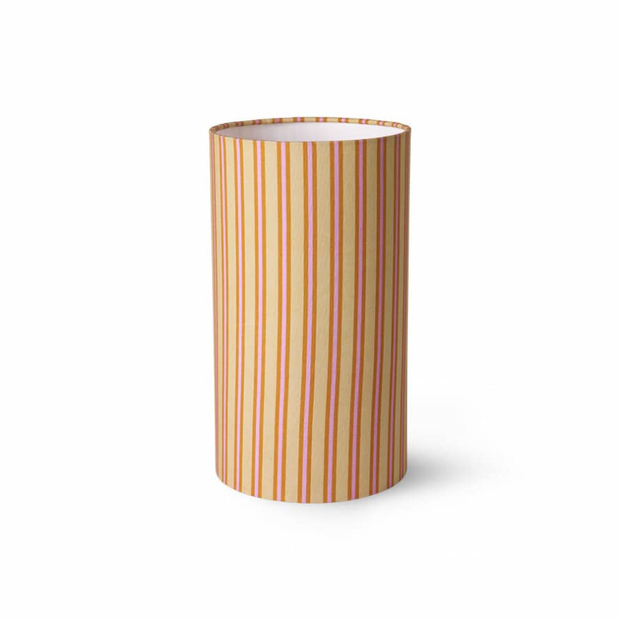 HK Living Doris : Printed Cylinder Lamp Shade Stripes