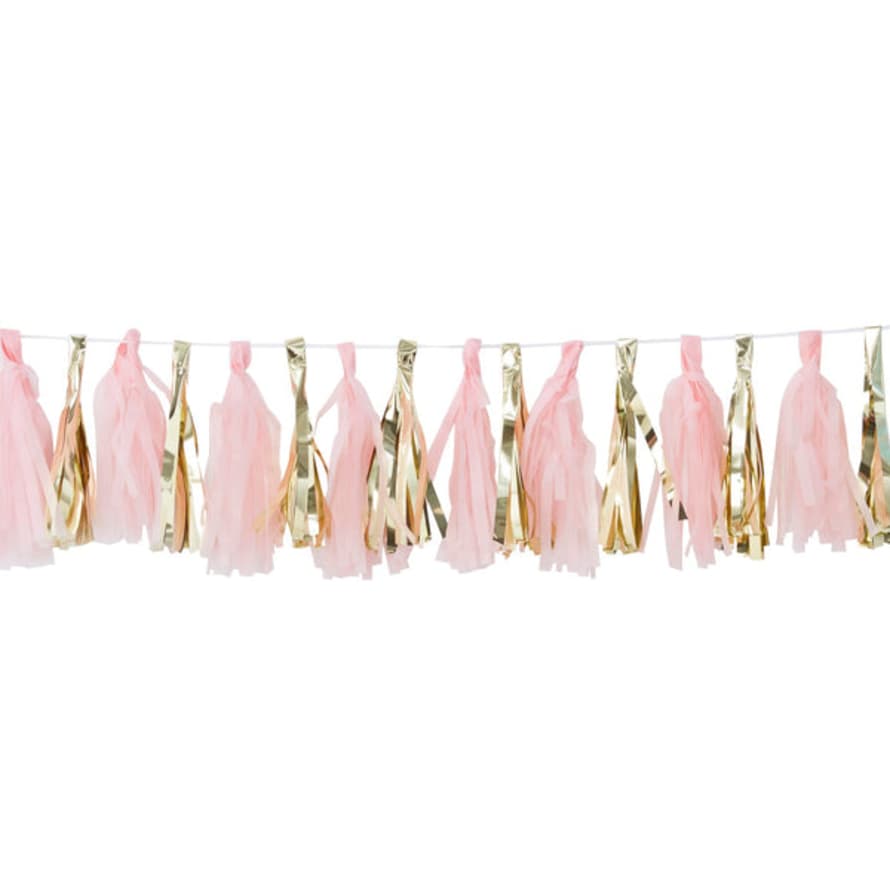 Ginger Ray Pink And Gold Tassel Garland