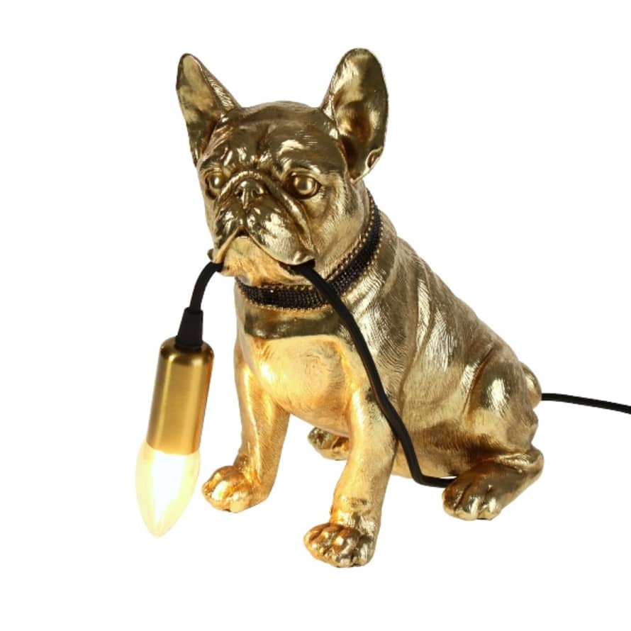 Werner Voss Francis The French Bulldog Gold Table Lamp