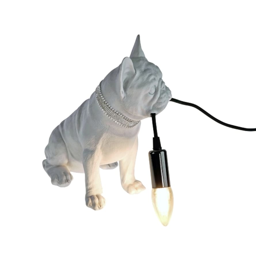 Werner Voss Francis The French Bulldog White Table Lamp