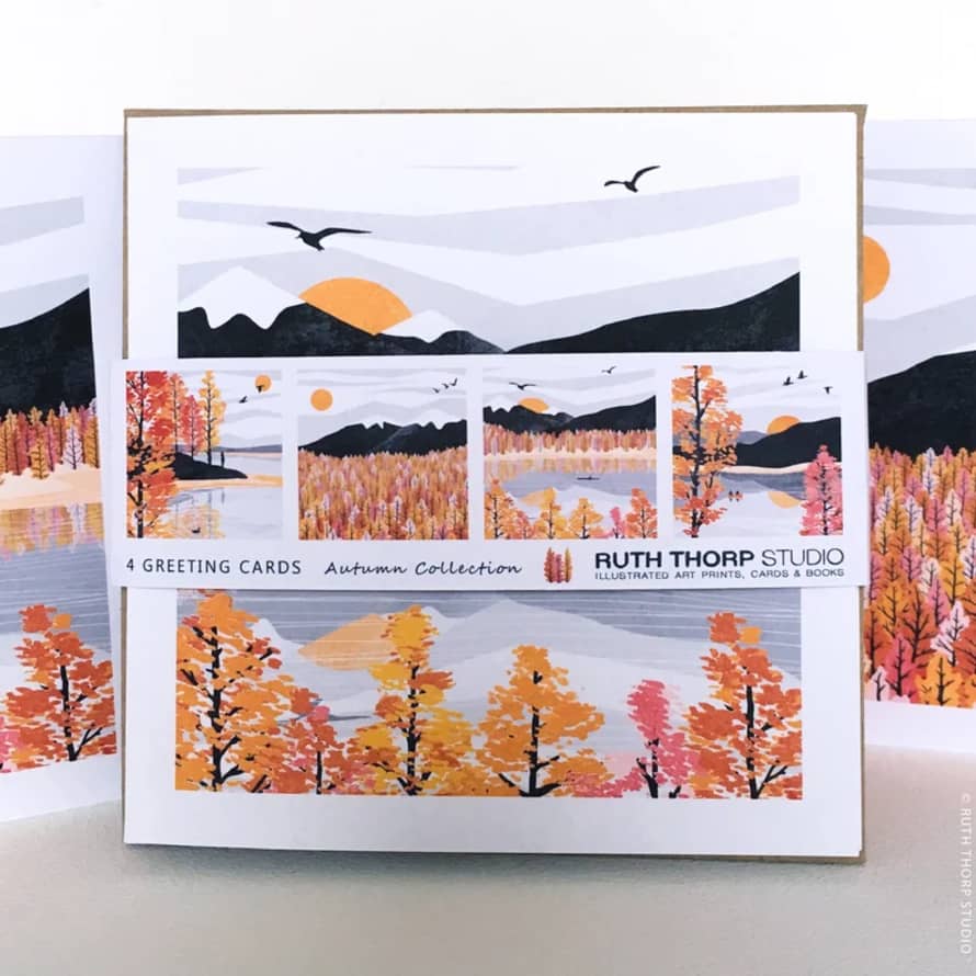 Ruth Thorp Studio Autumn Collection - Pack of 4 Cards