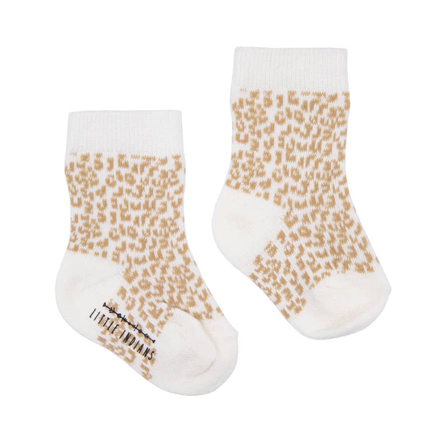 Little Indians Baby Socks Leopard