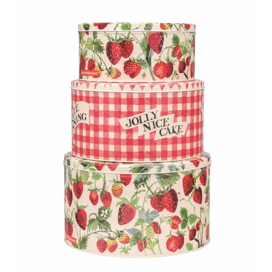 Emma Bridgewater Strawberries - Set of 3 Round Cake Tins