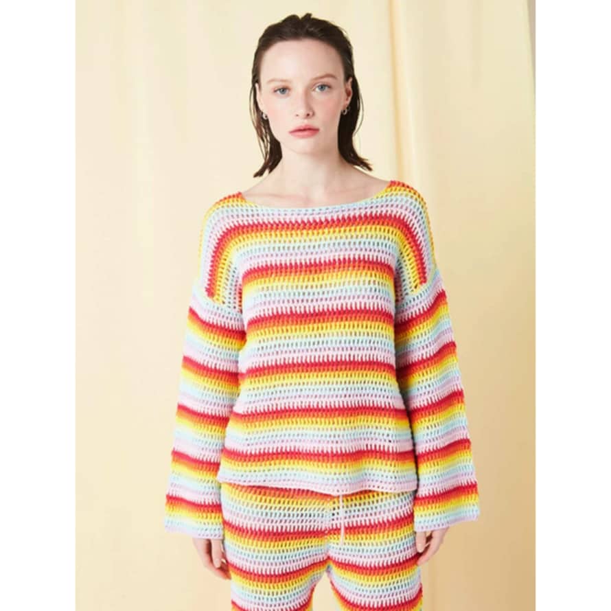Les Tricots de Lea Monchat Crochet Jumper - Rainbow Multi