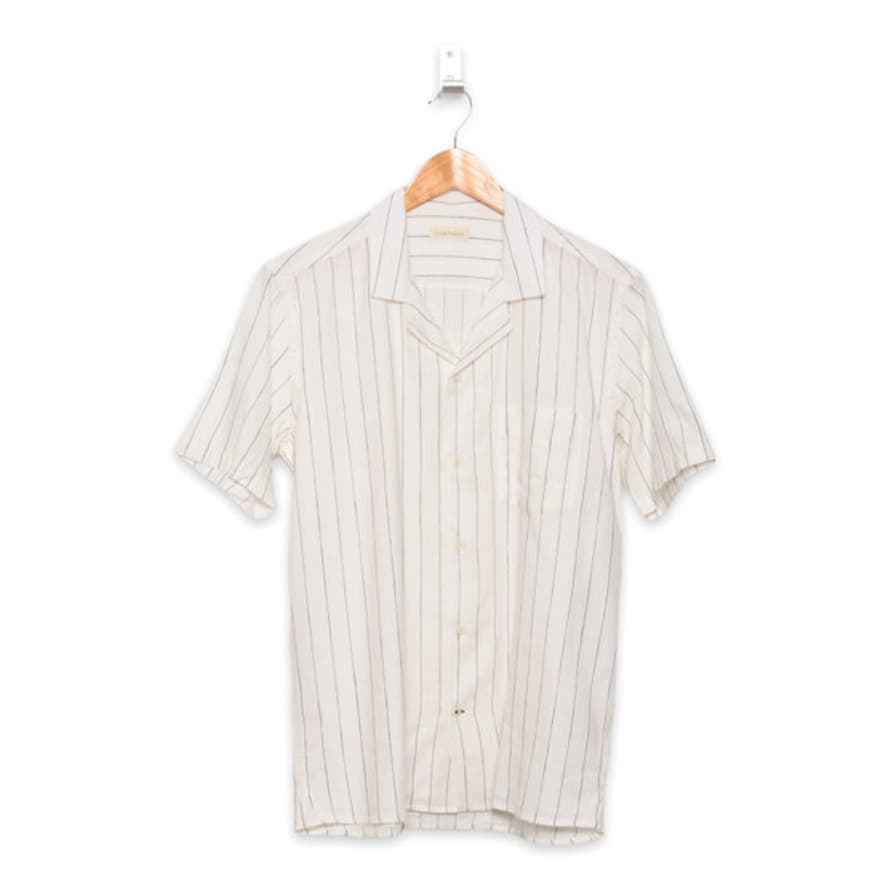 Carpasus Short Sleeve Shirt Verita Navy Stripe