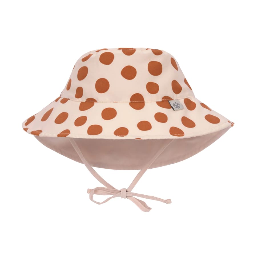 Lässig Reversible UPF 80 Beach Bucket Summer Hat Dots Powder Pink