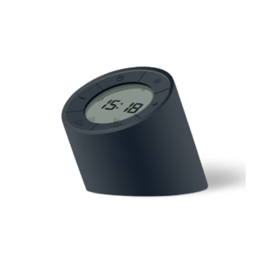 Gingko The Edge Light Alarm Clock - Soft Black