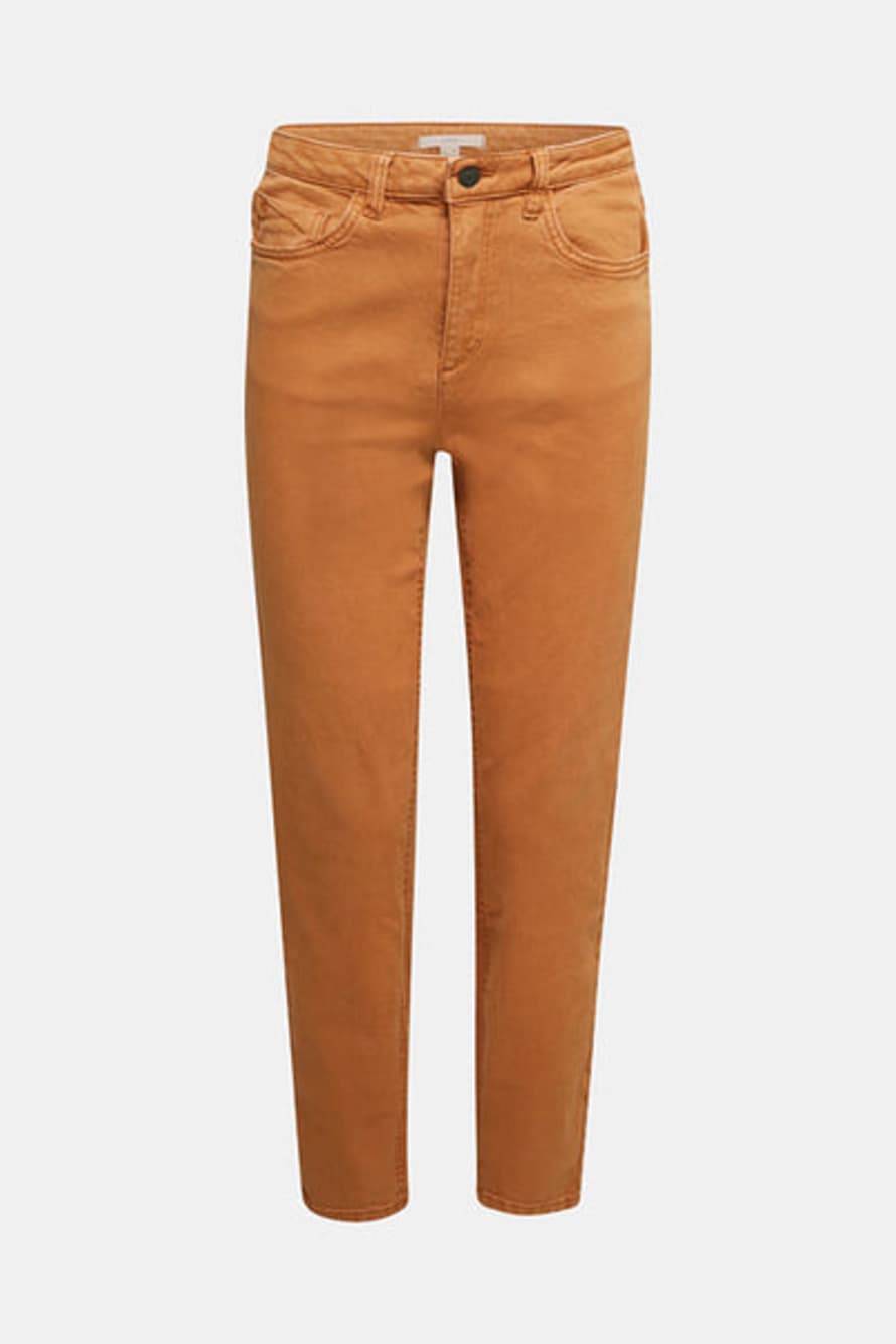 ESPRIT Ocre Modern Tapered High Rise Jeans In Organic Cotton