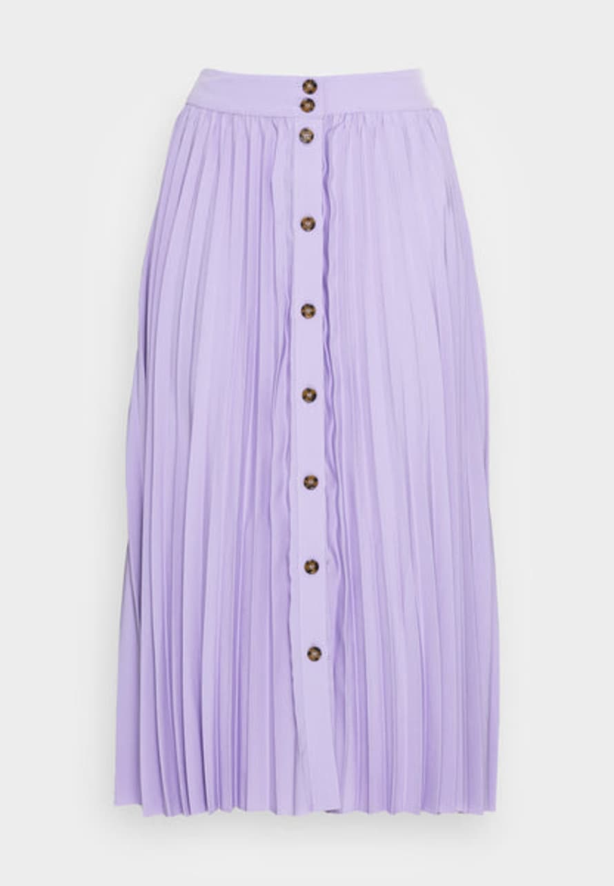 Selected Femme Plisse Skirt In Violet