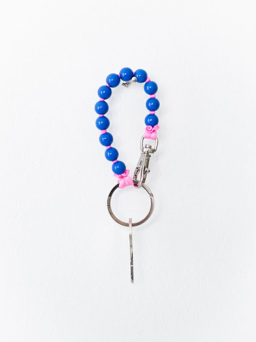 Ina Seifart  Perlen Keyholder Short Blue – Pink