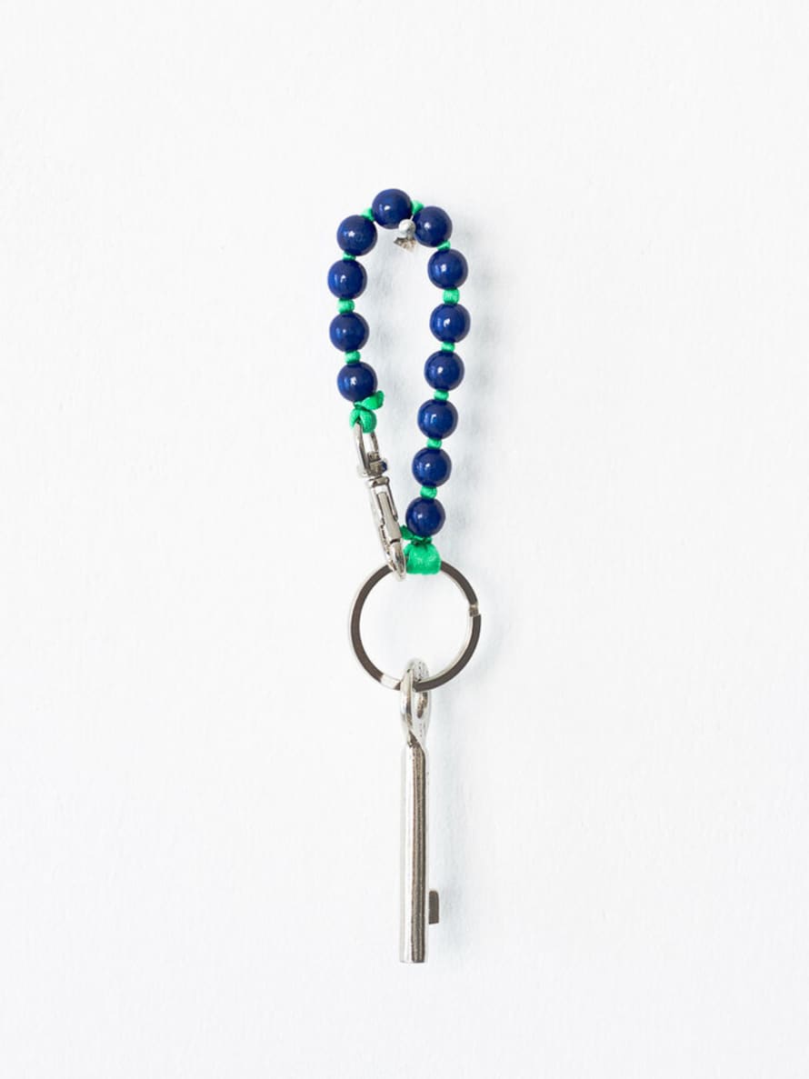 Ina Seifart  Perlen Keyholder Short Dark Blue – Green