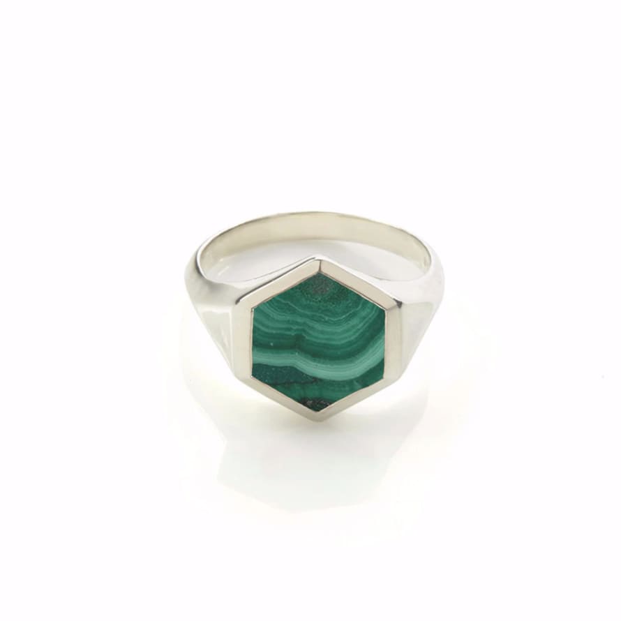 Rachel Entwistle Varro Malachite Ring Silver