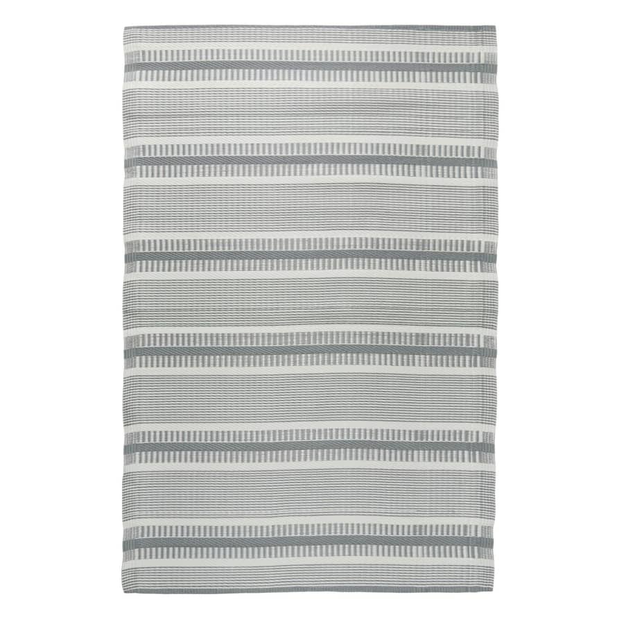 Ib Laursen Striped Rug in Recycled Plastic - Grey 