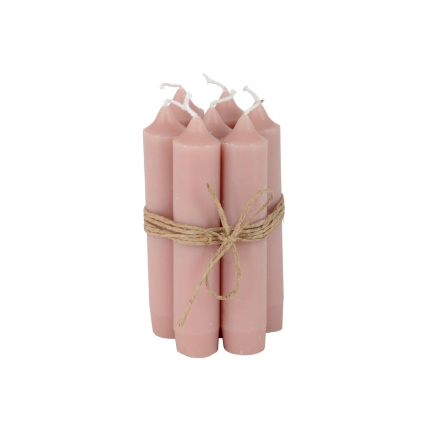 Ib Laursen Dusty Pink Short Dinner Candle - Set of 10 