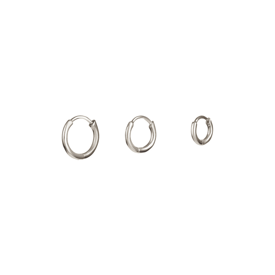 Rachel Entwistle Mini Huggie Hoops Silver - 10mm / Single