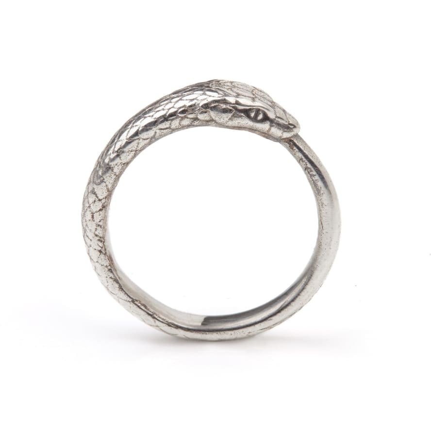 Rachel Entwistle Ouroboros Snake Ring Large - U / Sterling Silver