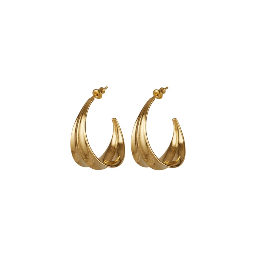 Rachel Entwistle Athena Hoop Earrings - Gold Vermeil