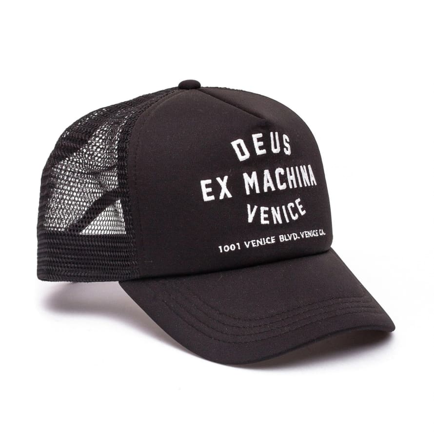 Deus Ex Machina Venice Address Trucker Black