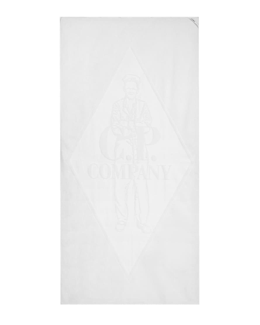 C.P. Company Graphic Beach Towel Gauze White