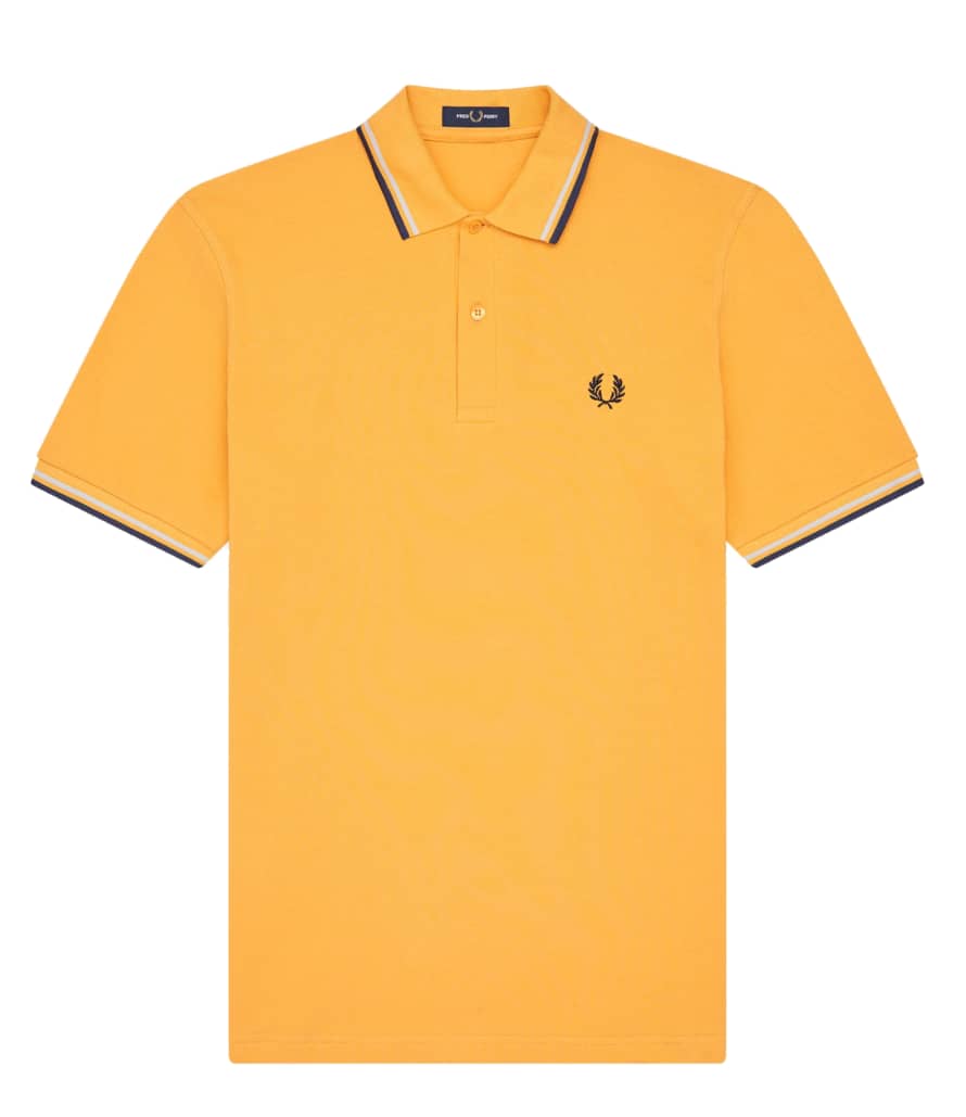Fred Perry Reissues Original Twin Tipped Polo Gold & Deep Carbon