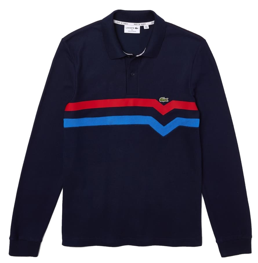 Lacoste "made In France" Regular Fit L/s Polo Shirt Navy Blue