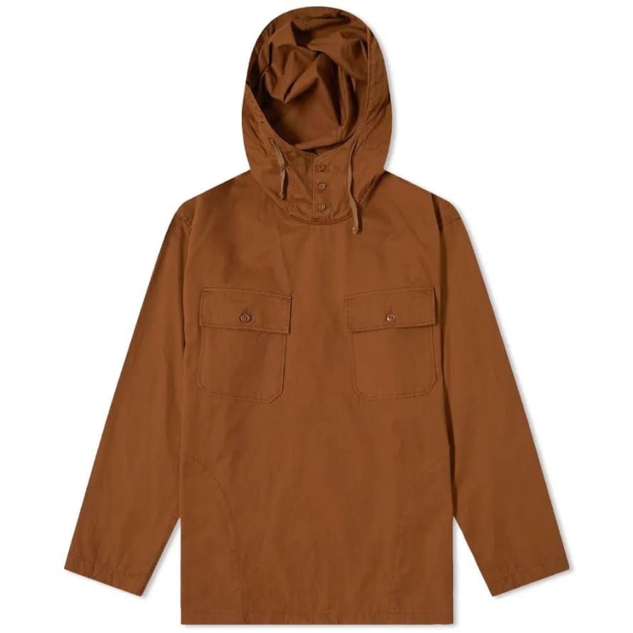 Engineered Garments  Twill Cagoule Shirt Brown Sanded Twill