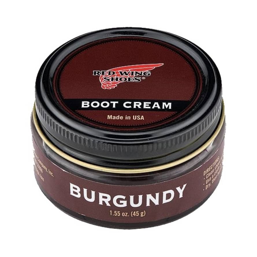Red Wing Shoes Burgundy Boot Cream