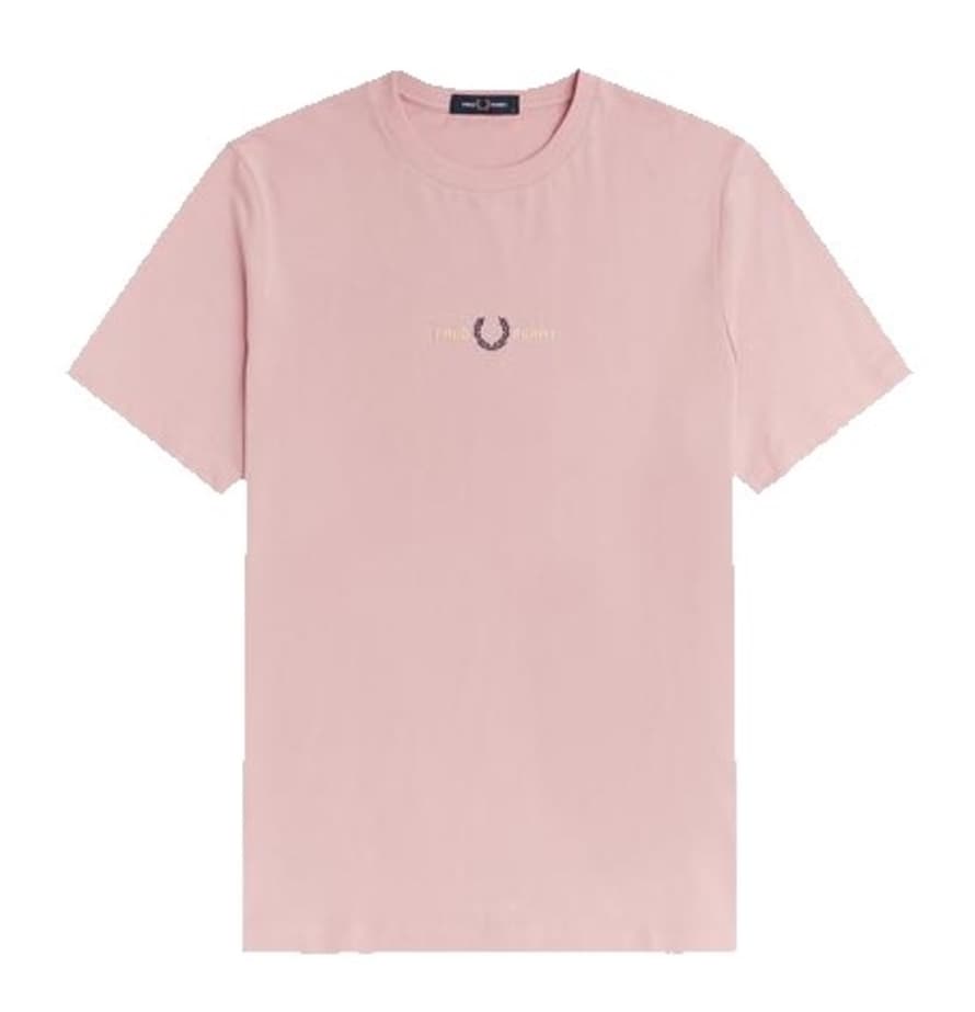 Fred Perry Embroidered Tee Chalky Pink