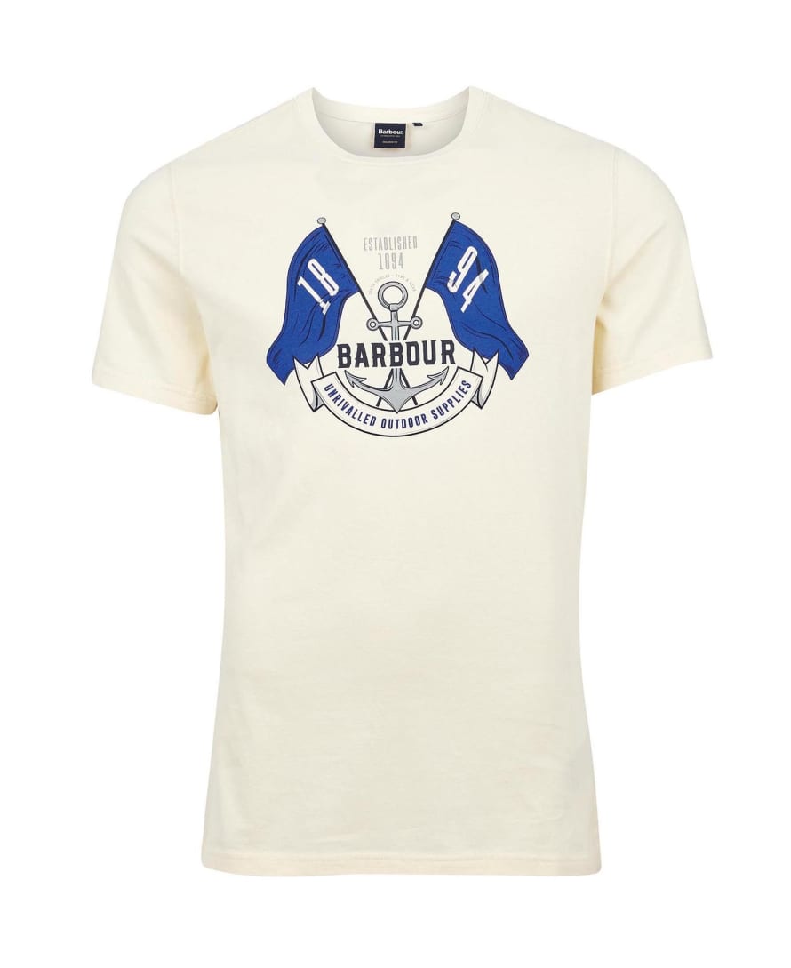 Barbour Flags Tee Chalk