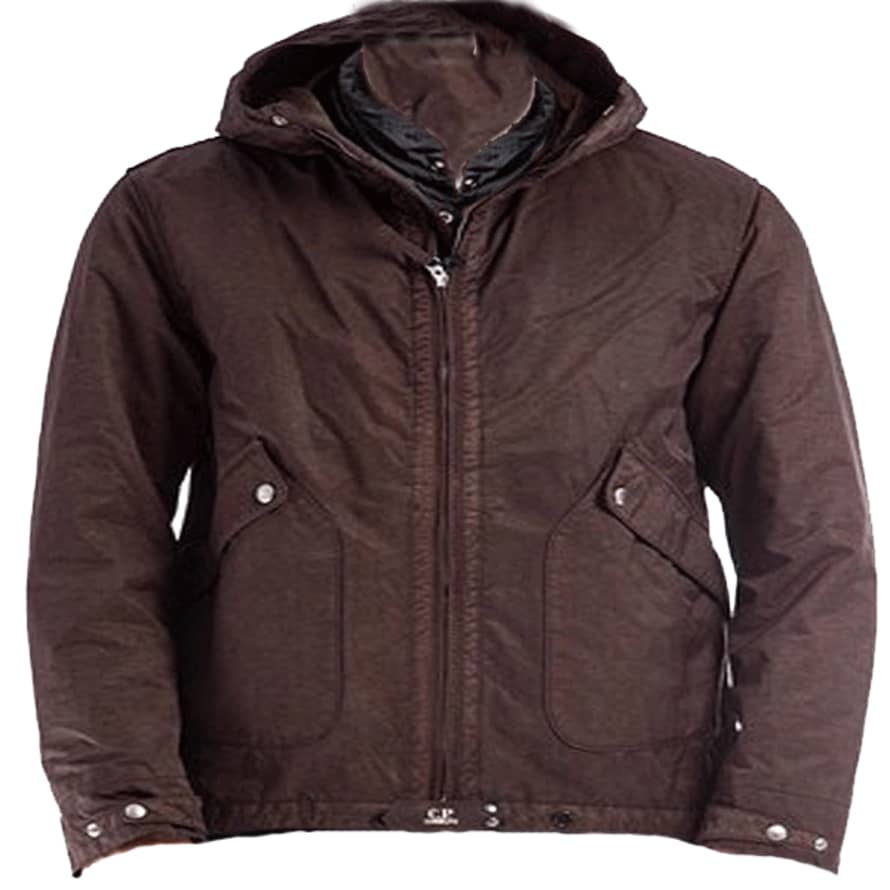 C.P. Company Micro Kei Garment-dyed Hooded Jacket Brown