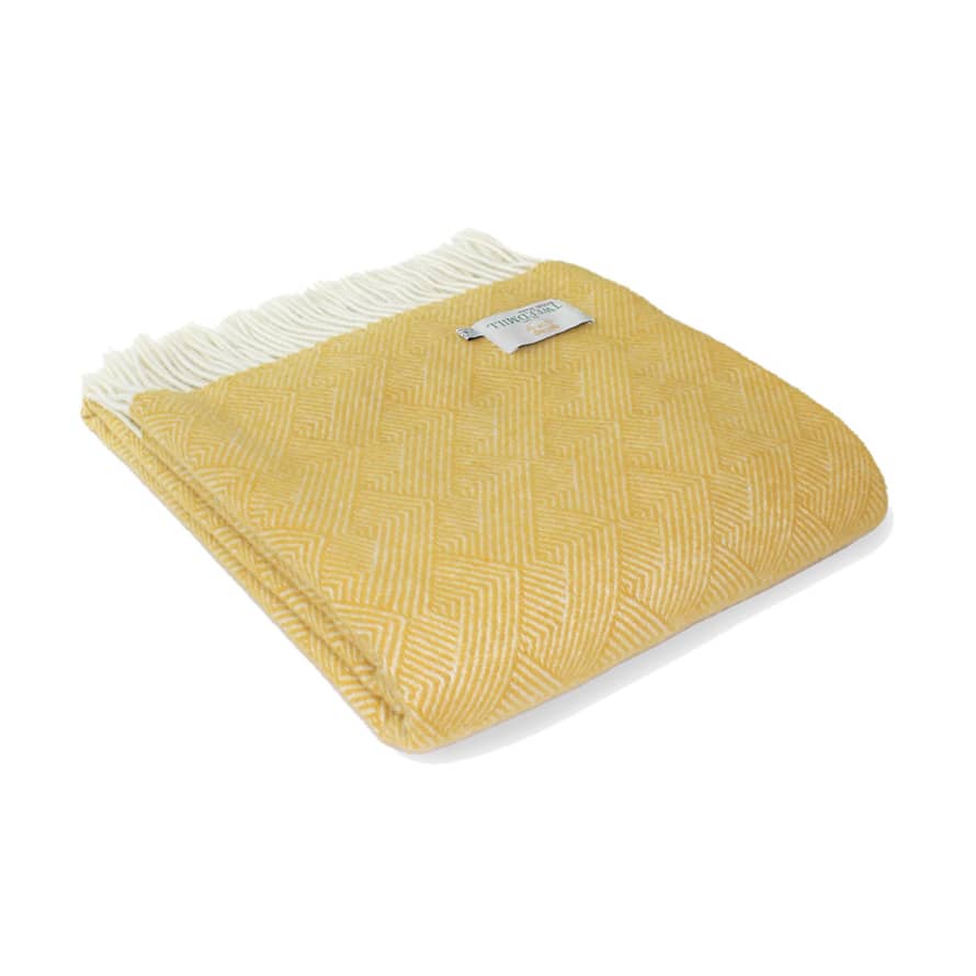 Tweedmill Tuscan Yellow Pure New Wool Delamere Throw