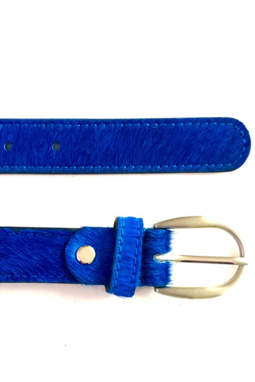 Belle-Modelle Blue Leather Belt