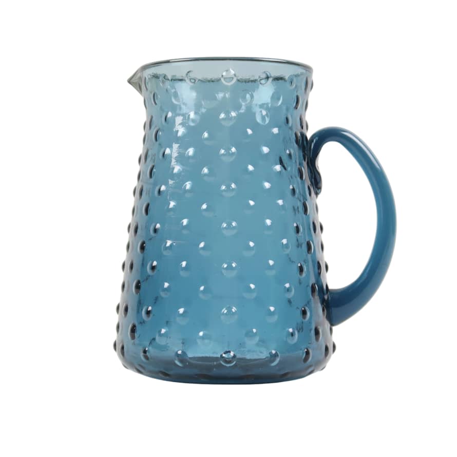Terrace and Garden Ink Hobnail Glass Jug