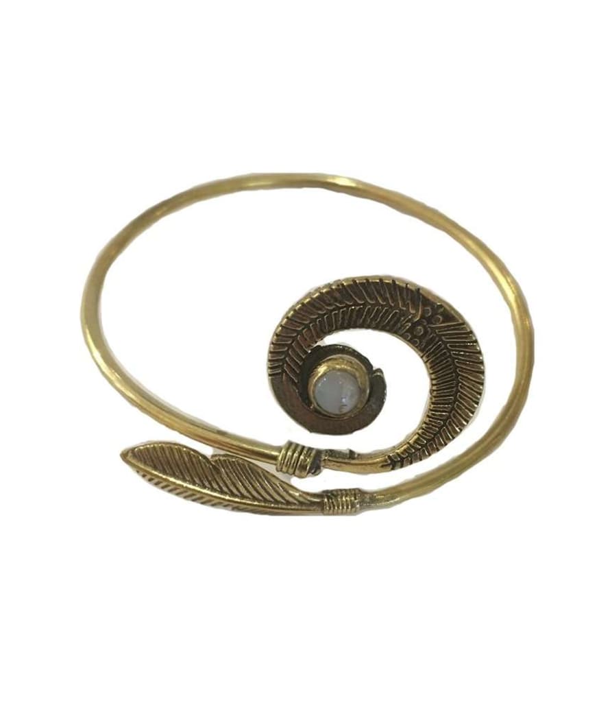Urbiana Gold Brass Boho Stone Bracelet