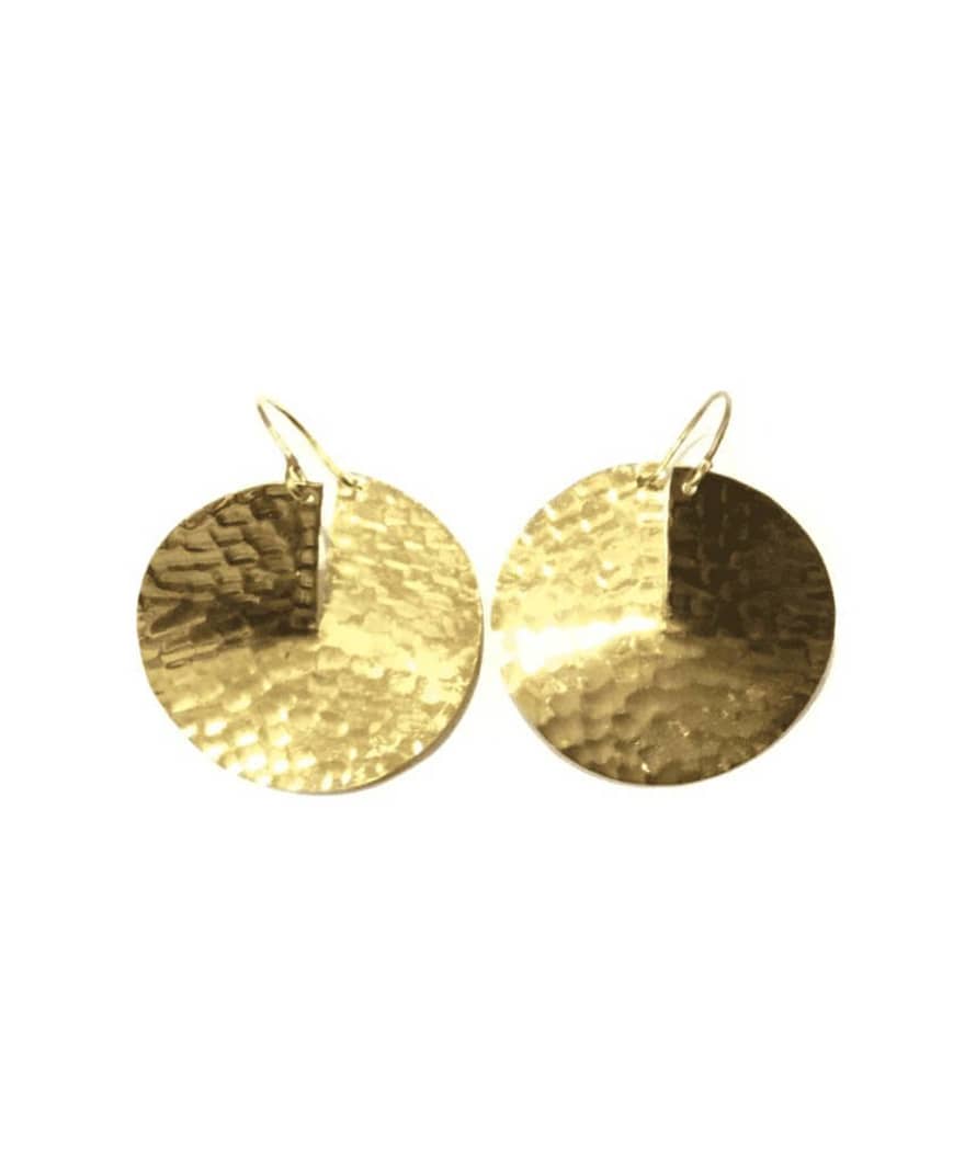 Urbiana Gold Hammered Earrings