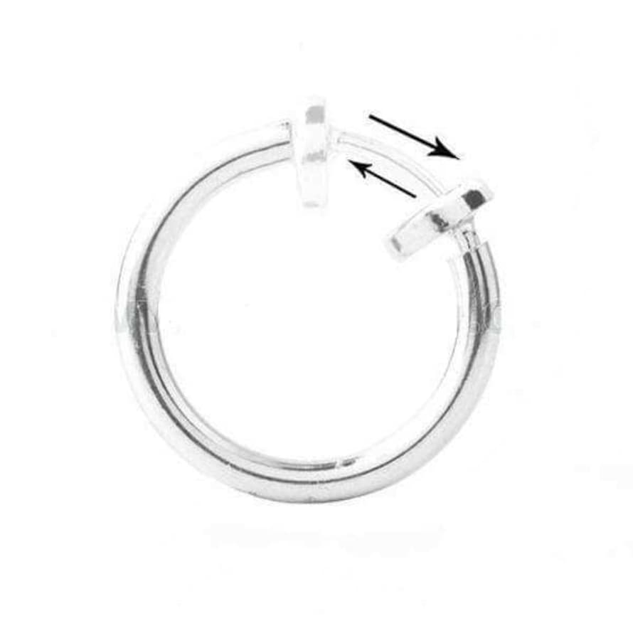 Urbiana Silver Nose & Hoop Fake Earring No Piercing Required