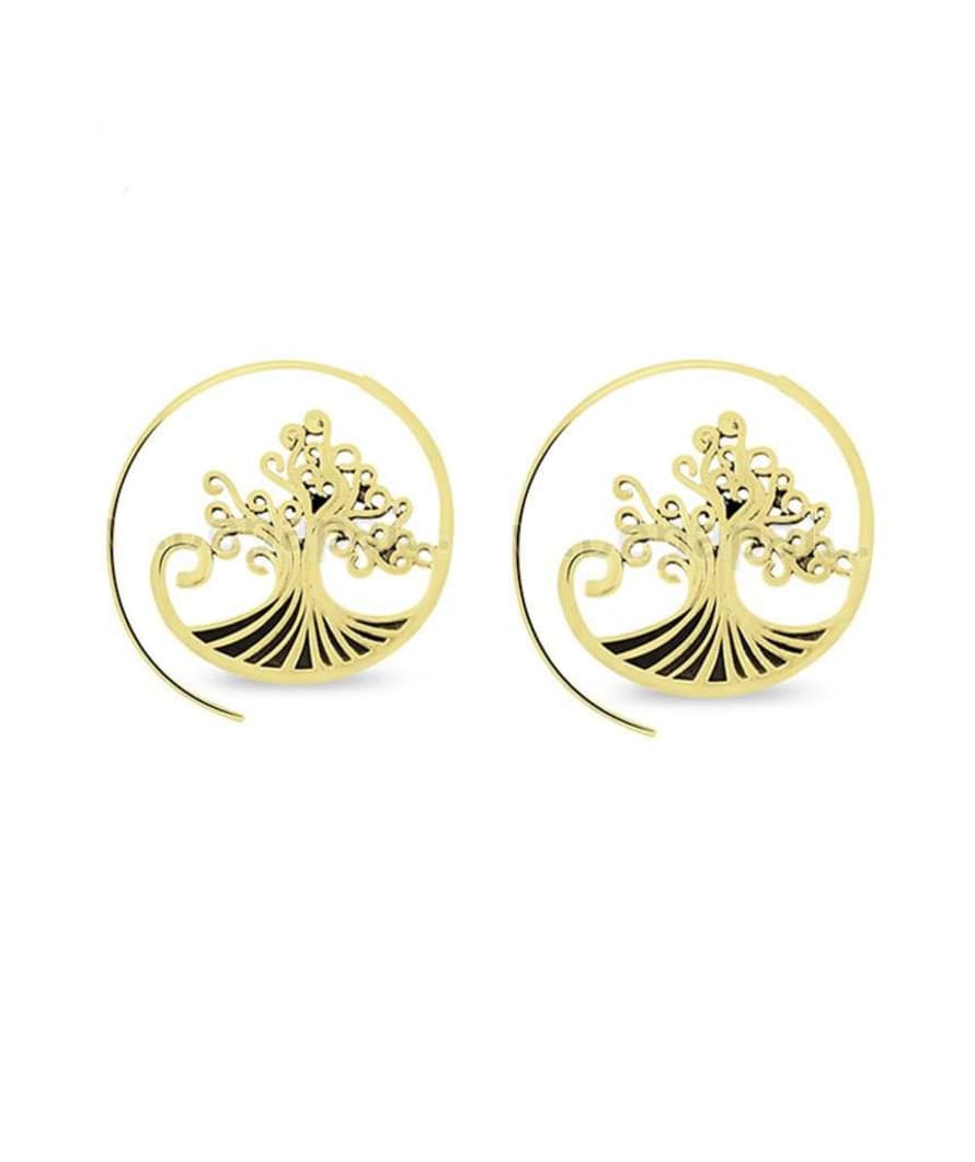 Urbiana Gold Tree Earrings