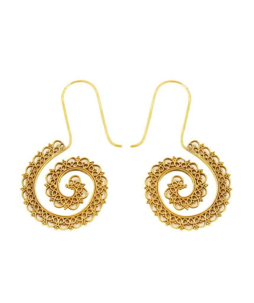 Urbiana Mystic Spiral Gold Earrings
