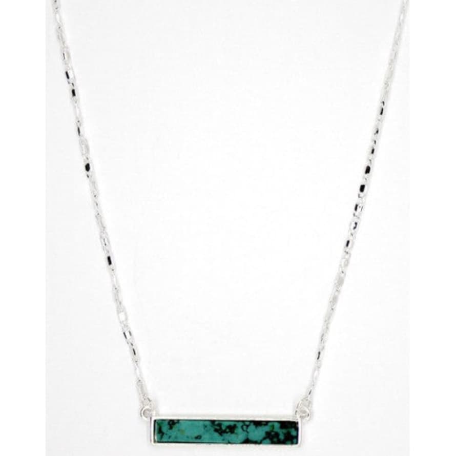 Lark London Turquoise & Silver Shape Necklace
